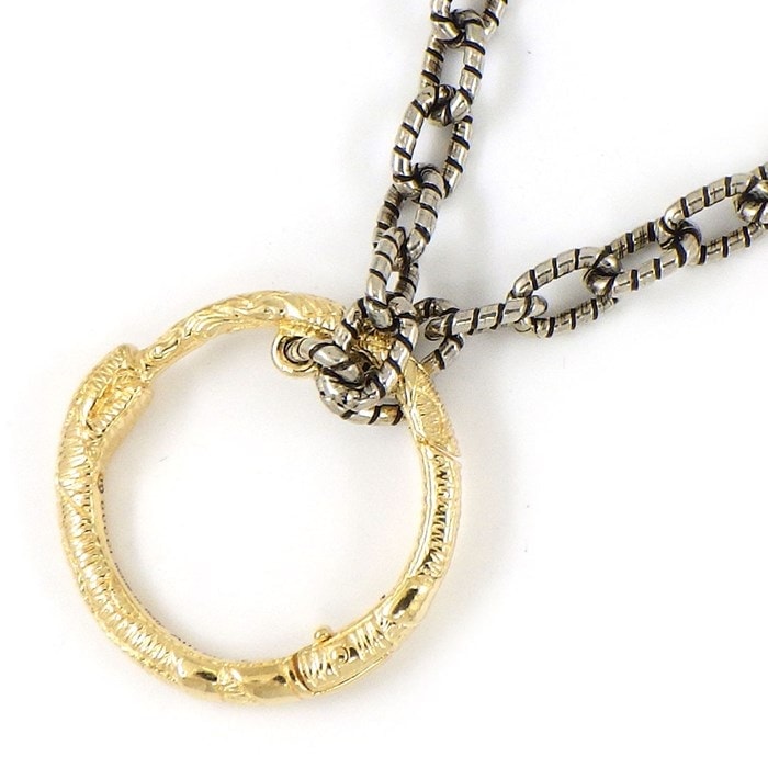 グッチ GUCCI】ネックレス ウロボロス スネーク 蛇 ラウンド サークル
