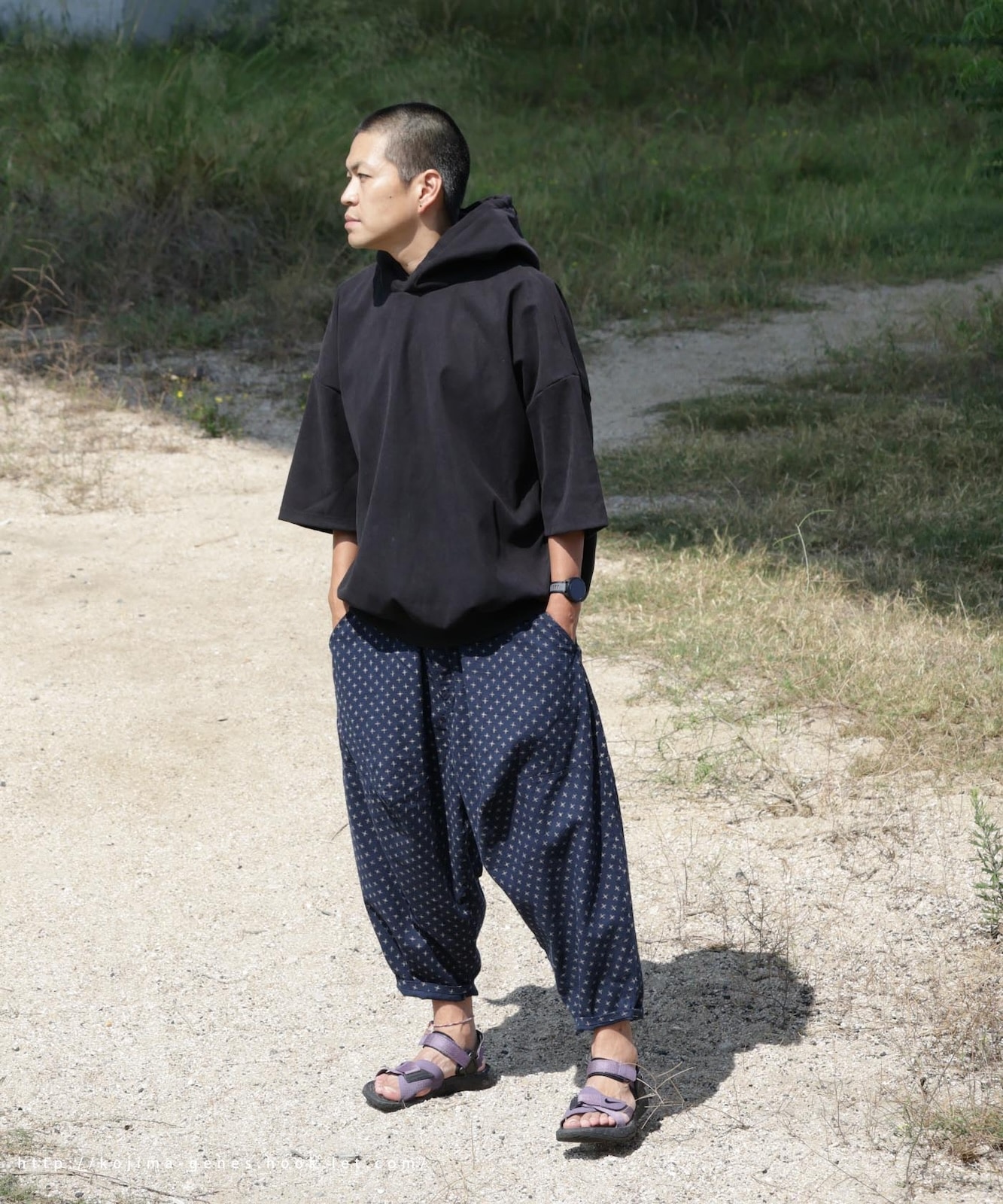 Kasuri Jyumonji Ballon Pants 2 by LELAX / かすり十文字 バルーン