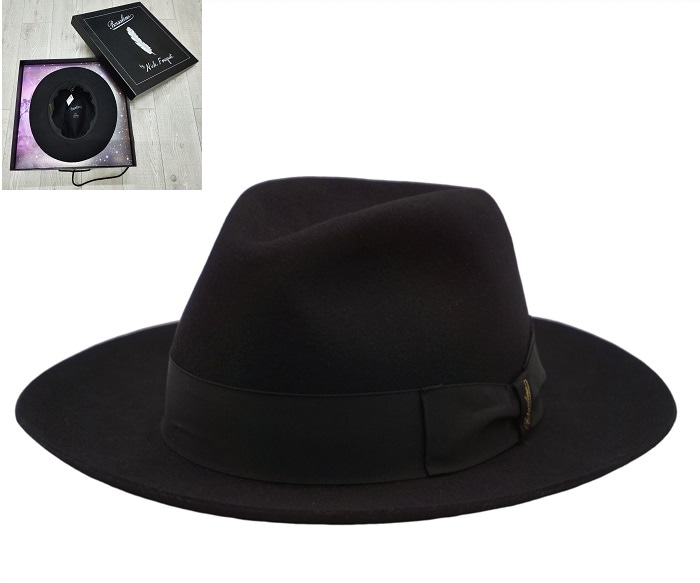 送料無料 Borsalino ボルサリーノ Fur Felt Hat ALESSANDRIA