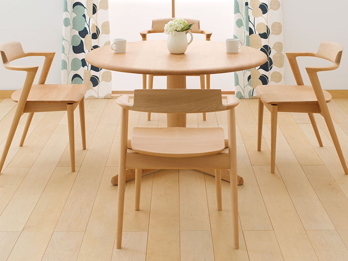 飛騨産業【侭オーダーダイニングテーブル】ホワイトオーク材 天板：豆