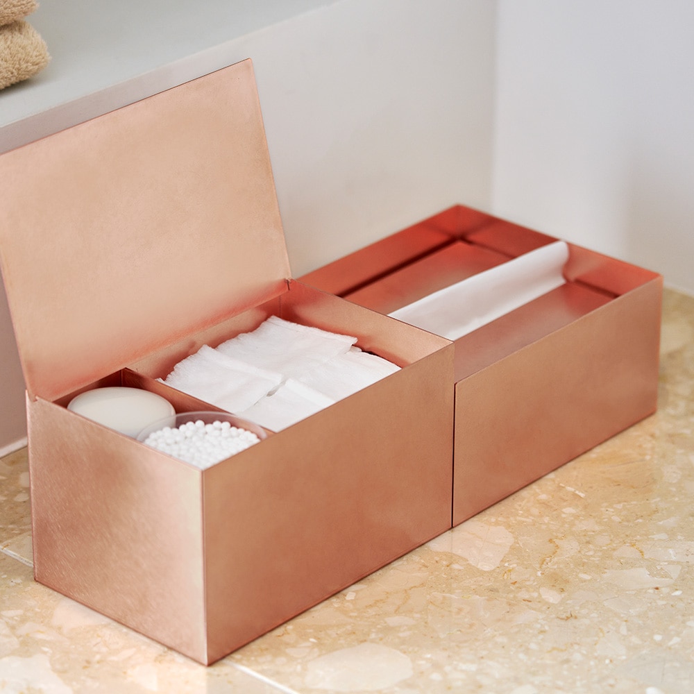 あやせものづくり研究会｜Ori オリ ティッシュケースハーフ コッパー