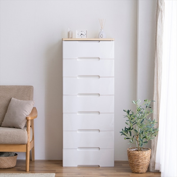 ウッドトップチェスト 4段 HG-554 ホワイト｜SIMPLE STYLE (シンプル