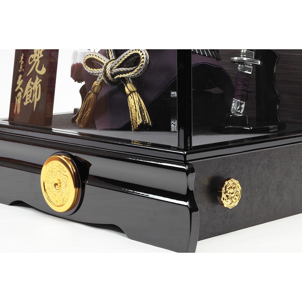 伊達政宗公 兜ケース飾り ガラスケース オルゴール付 3G-C14-Z | 取付