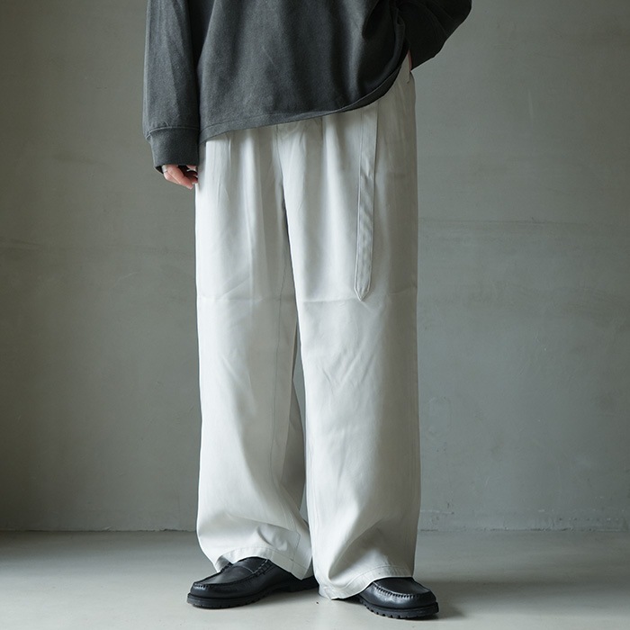 anc-pt106) / ANCELLM (アンセルム) / VISCOSE BELT-LESS TROUSERS