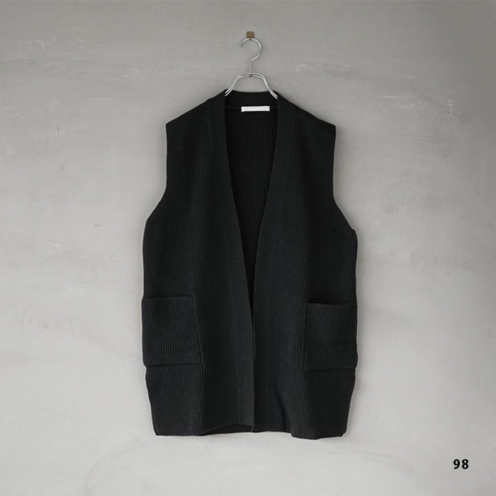 □（e243k151) / evam eva(エヴァムエヴァ) /wool aze vest (ウール