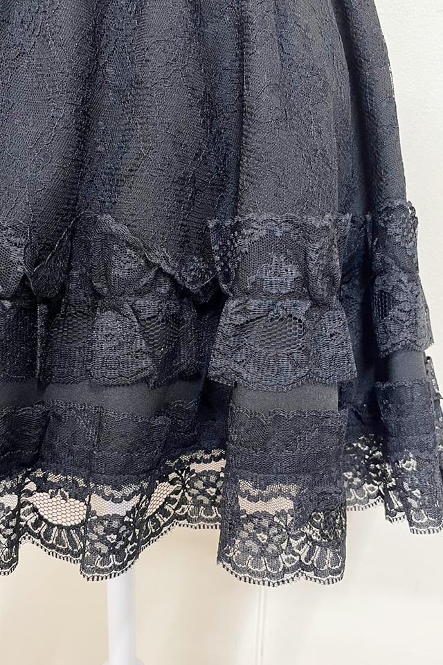 Princess Melody】レース重ねボリュームスカパン - ブラック size-F