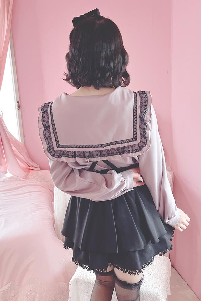 MARS MARS 見せブラ マーズ 見せブラ リボン ピンク 黒 レース MA＊RS