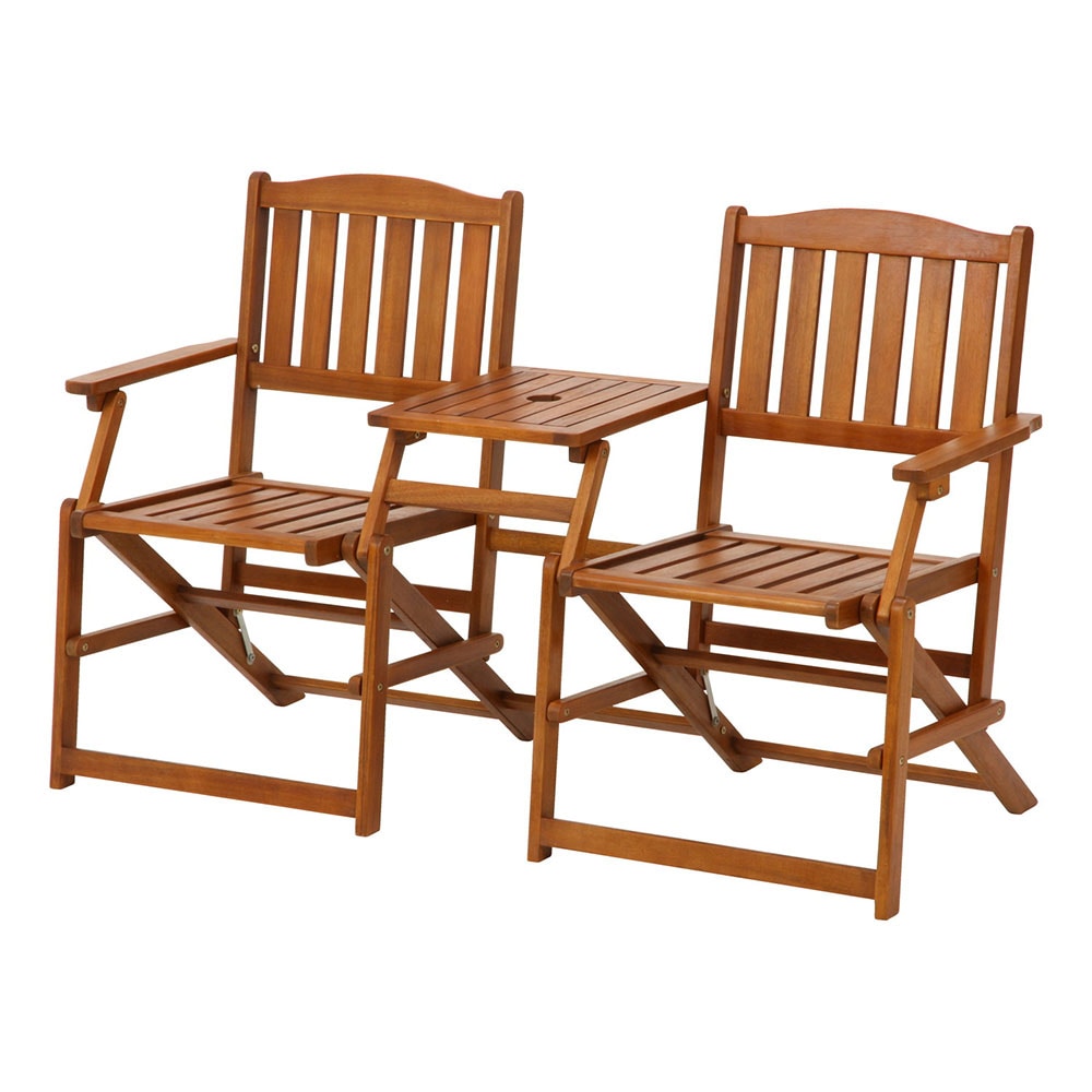 ガーデンチェア 木製スラットデザイン 2 点セート 楽天市場