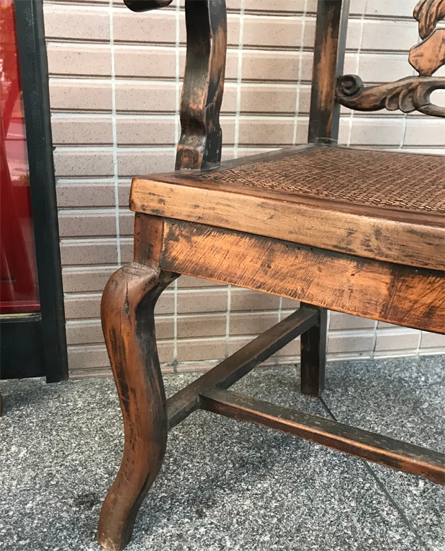 吉祥彫刻の清代アンティークチェア | シノワズリ シノワズリー