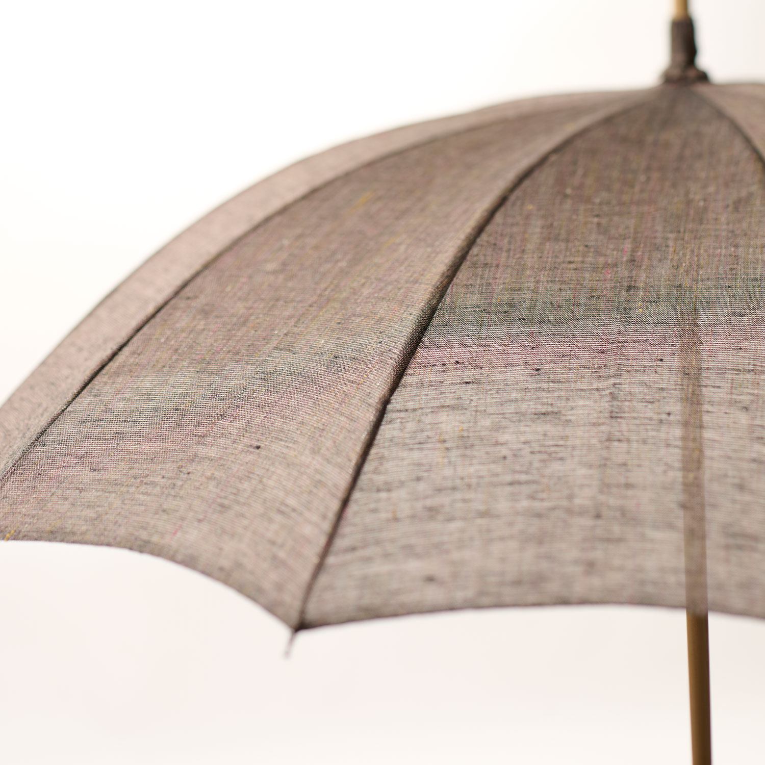 残り僅か【レディース日傘】麻-生平・きびら-海松茶（みるちゃ