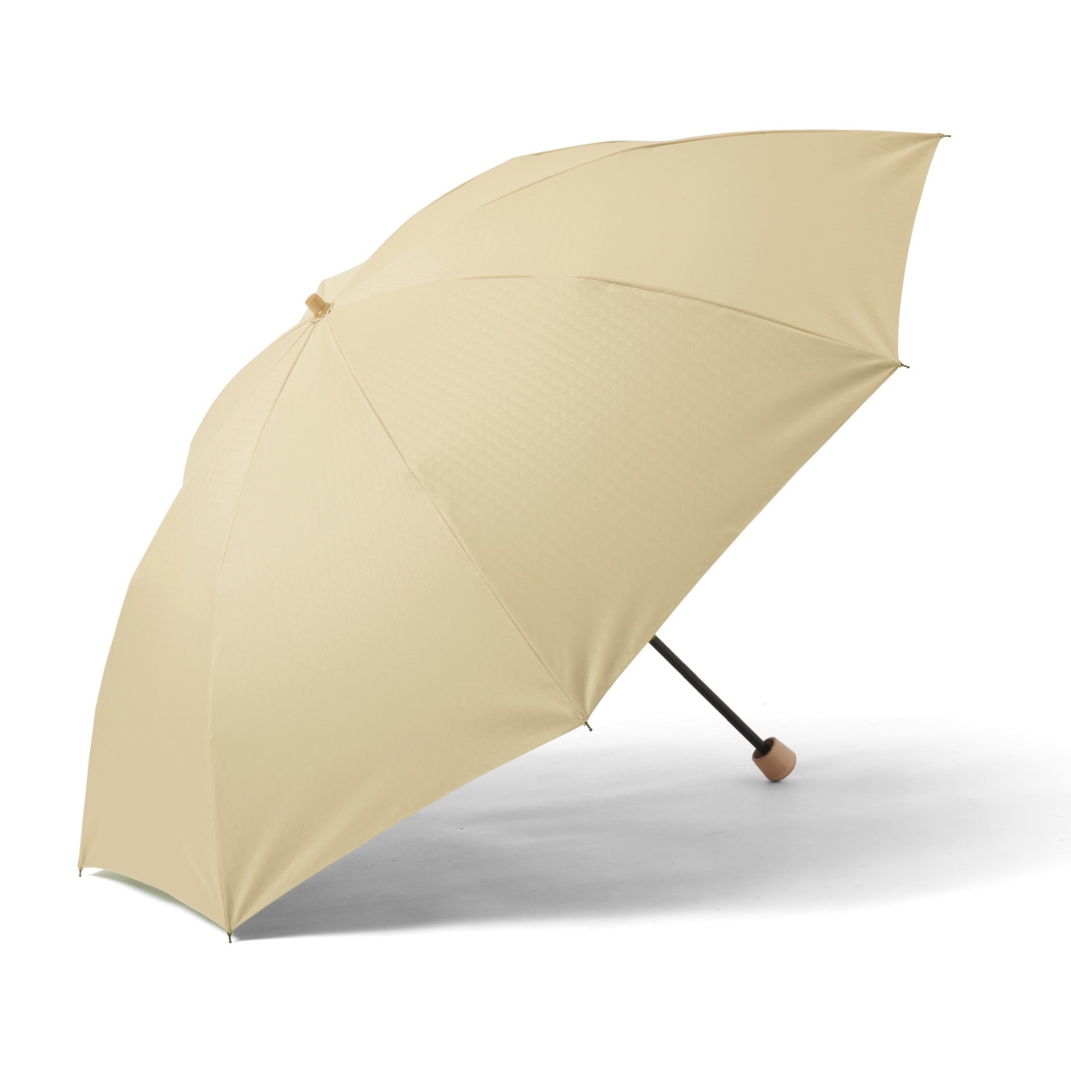 メンズ晴雨兼用傘】一級遮光キューブ-58cm折りたたみ-ベージュ｜トンボ
