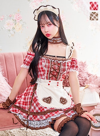 即日発送】【中村里砂着用】チョコレートチャンクチェックメイド