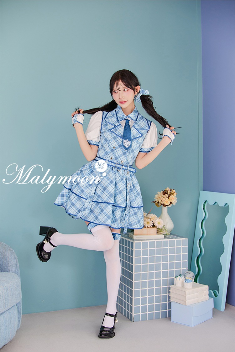 即日発送】アイドルチェックスクールガール《オリジナルコスプレ9点