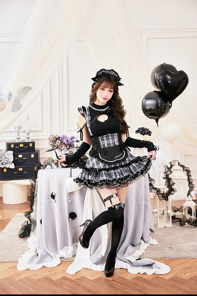 即日発送】ガーリーロックサキュバスメイド《ハロウィンコスプレ11点