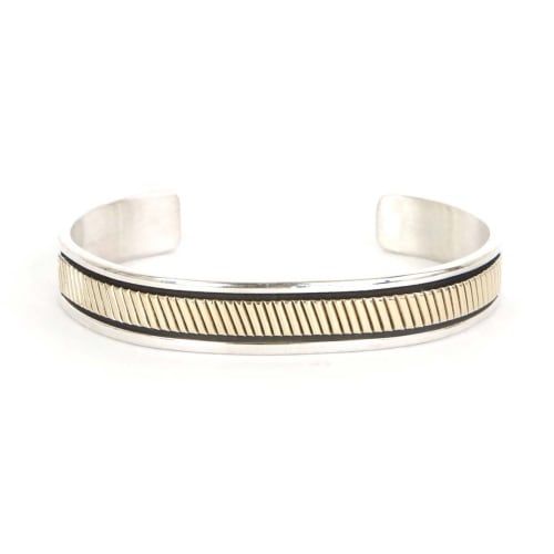 ◇sizeM ブルースモーガン 14金 スタンプワーク バングル｜マライカ