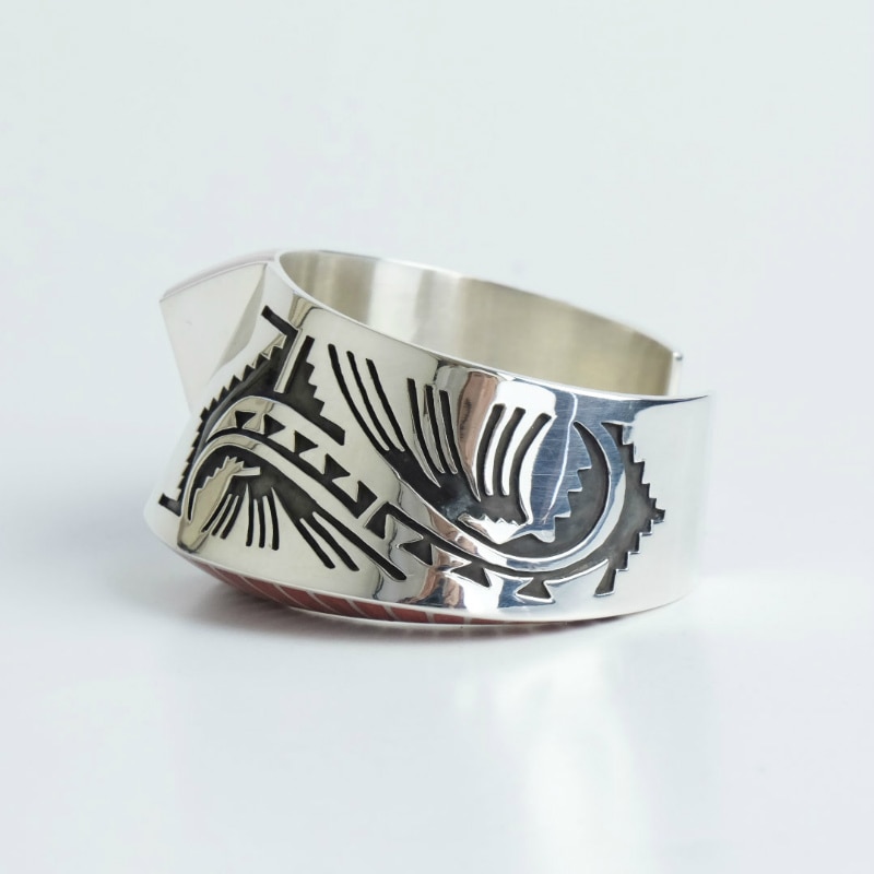 143mm ロンパーカー コーラル インレイ バングル｜マライカ公式通販