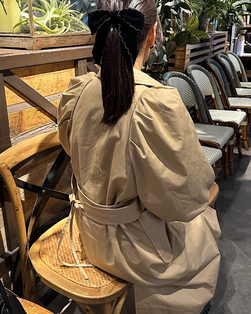 残りわずか】スカラップベロアバレッタ | All Items | MARONENONFEE