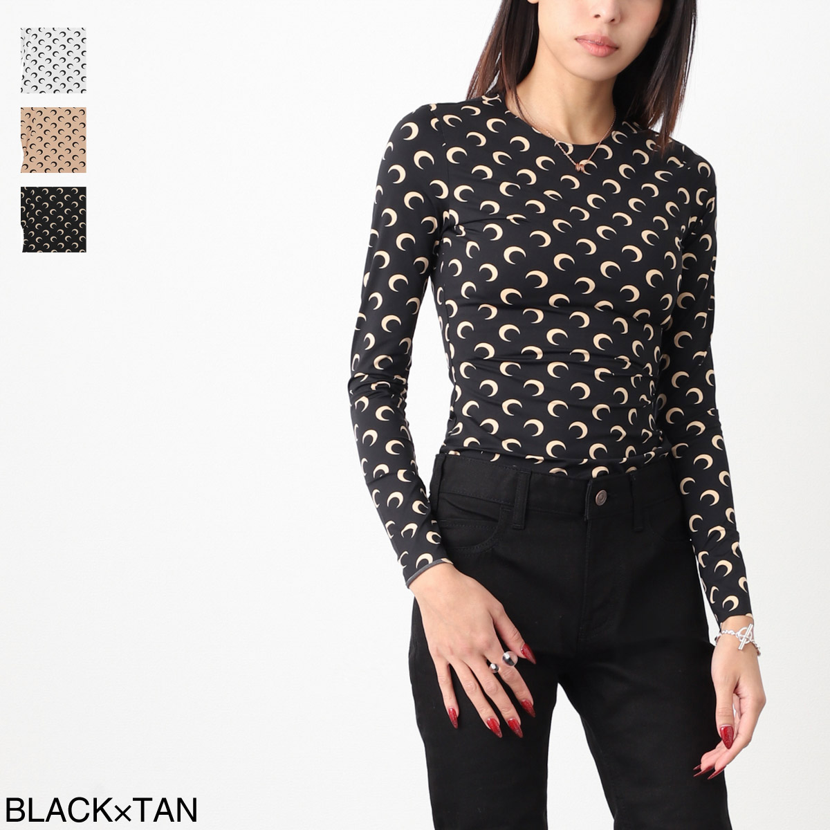 アウトレット】【ラスト1点】MARINE SERRE マリーン セル クルーネック