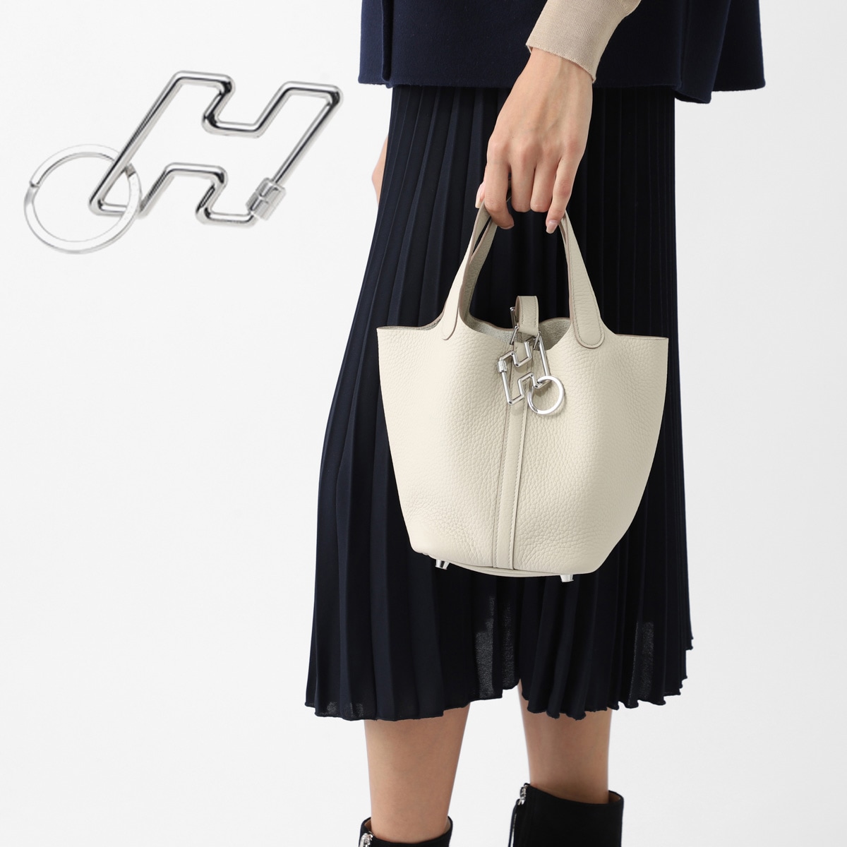 □ □ 47353☆年 HERMESエルメス Hトゥスピード チャーム カラビナ