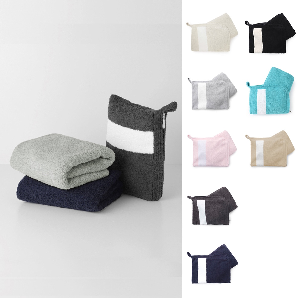 Kashwere カシウエア トラベルブランケット/THROW MINI IN STRIPED