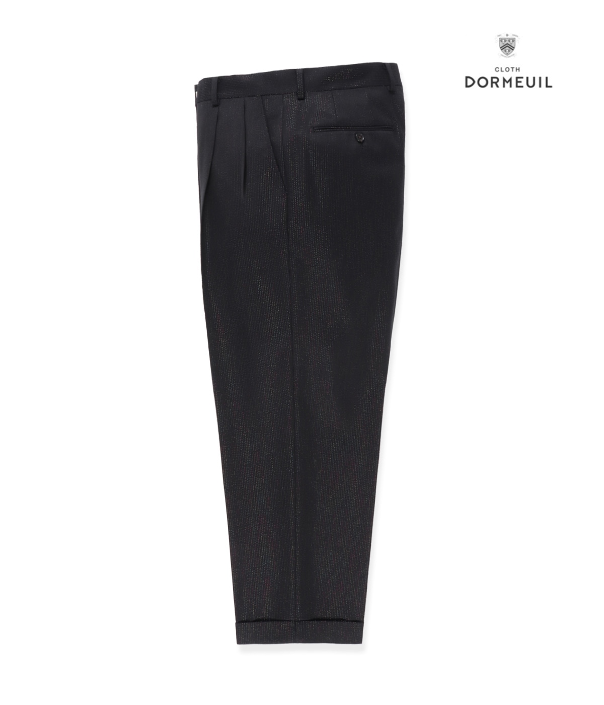 DORMEUIL / GLITTER DOUBLE PLEATED TROUSERS【BLACK】｜WACKO MARIA
