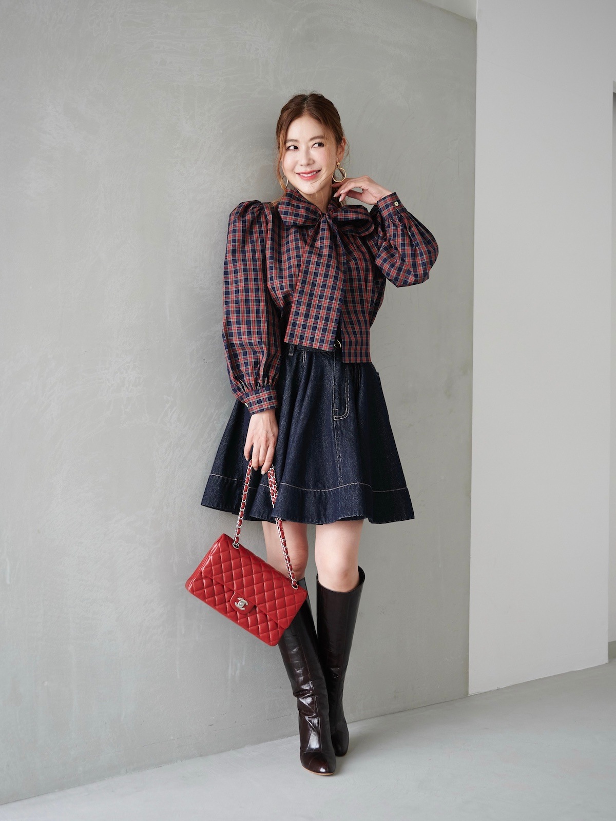 タータンチェックボウタイブラウス【残りわずか】 | ALL ITEM | OBLI