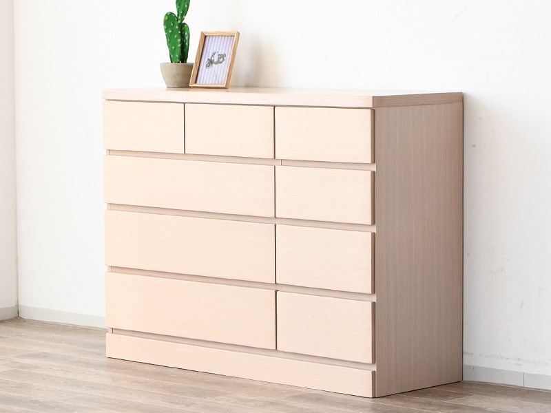 チェスト 木製 4段 おしゃれ 幅120cm ローチェスト 引出し タンス 洋服