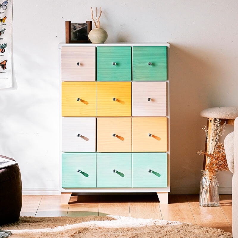 大川家具】チェスト 60cm幅4段 パステル パイン [中村敬木工] やさしい