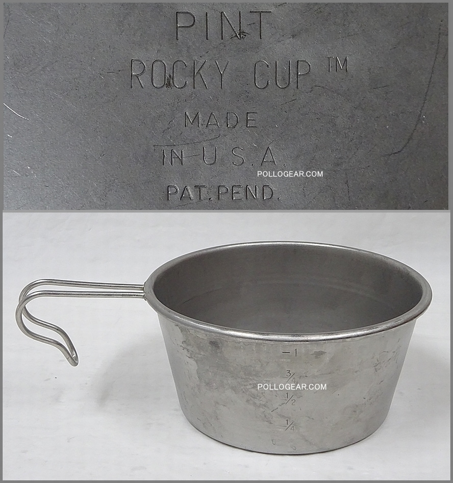 超希少品！【ロッキーカップ】ROCY CUP　1PINT　R刻印付き 1PINT ROCKY CUP™<BR>ロッキーカップ 前期型<BR>シェラカップ アメリカ