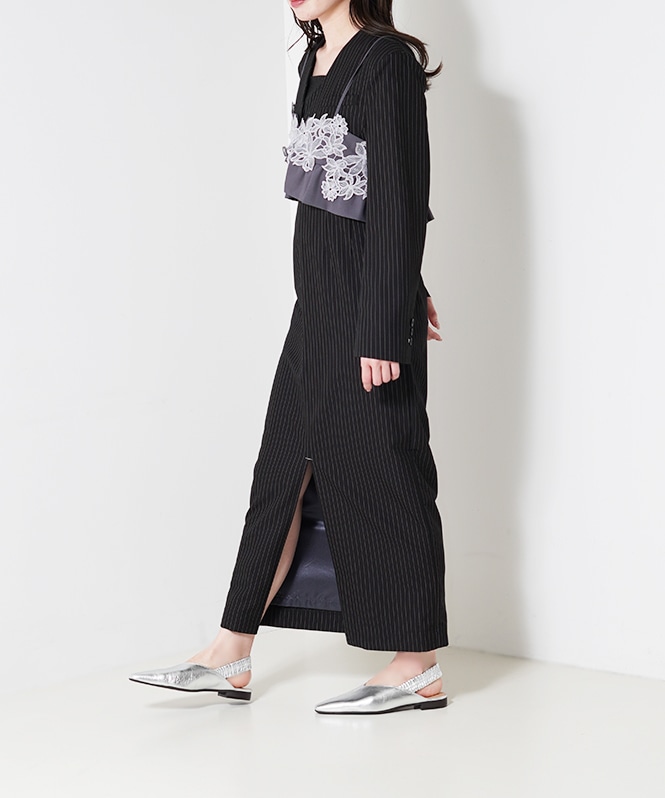 pinstripe tailored bustier dress | DRESS,DRESS | ROOM903 online