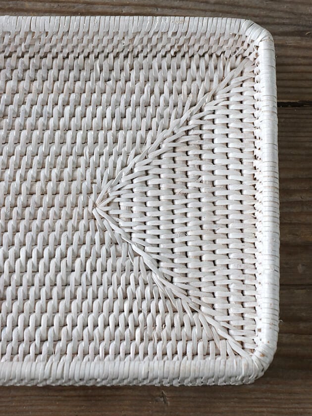 BAOLGI ラタンバス ルーム トレーホワイト