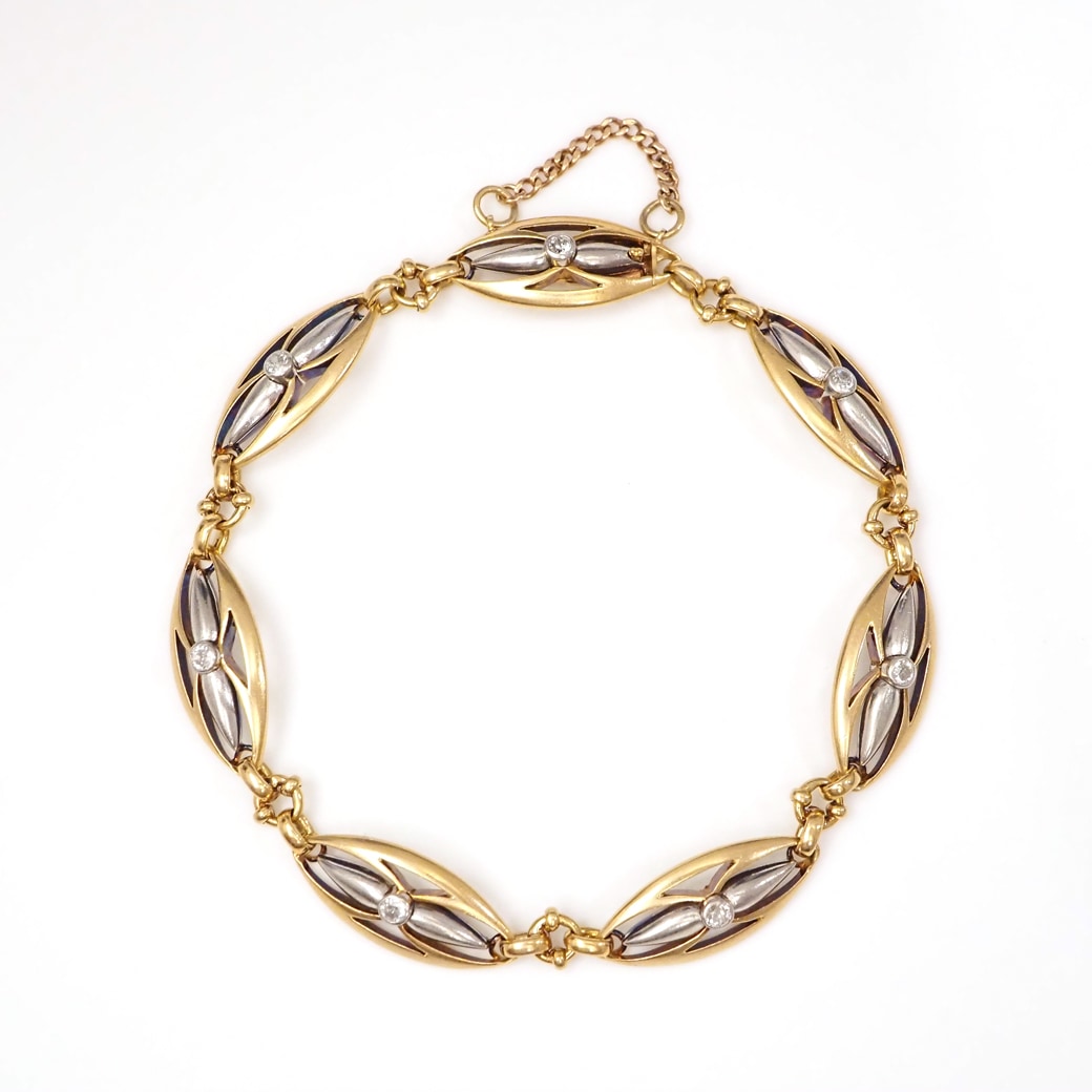 アンティークジュエリー アンティークブレスレット フレンチ プラチナ