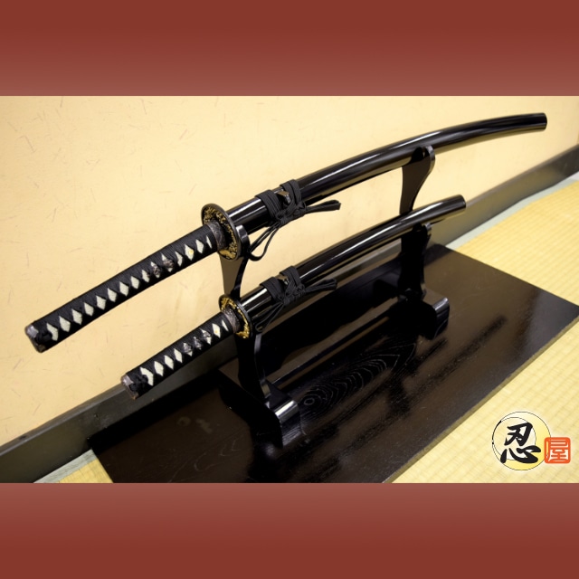 黒呂鞘 大刀 小刀セット 模造刀｜【公式】模造刀・居合刀の専門店「忍屋」