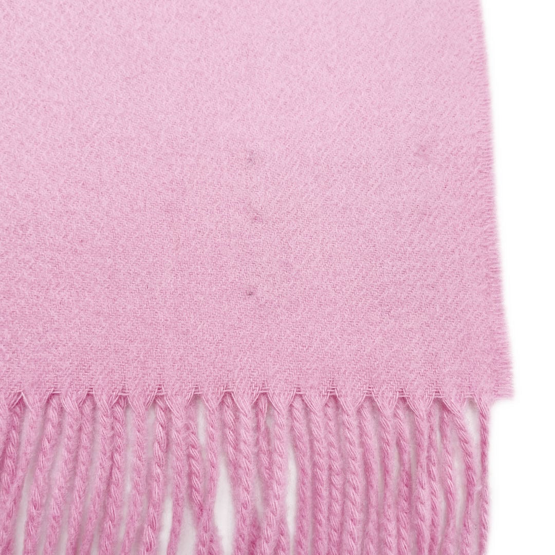 HERMES エルメス ショール ストール マフラー ロゴ刺繍 無地 カシミヤ