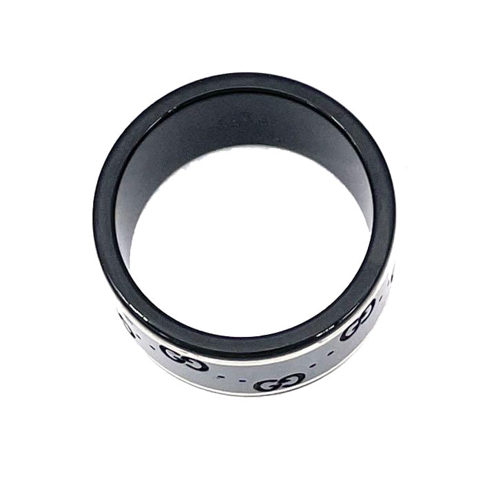 GUCCI グッチ セラミックリング 指輪 GGアイコン ブラック #23（約22号