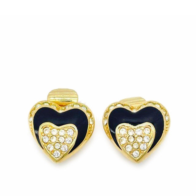 Christian Dior クリスチャンディオール イヤリング ハート ライン