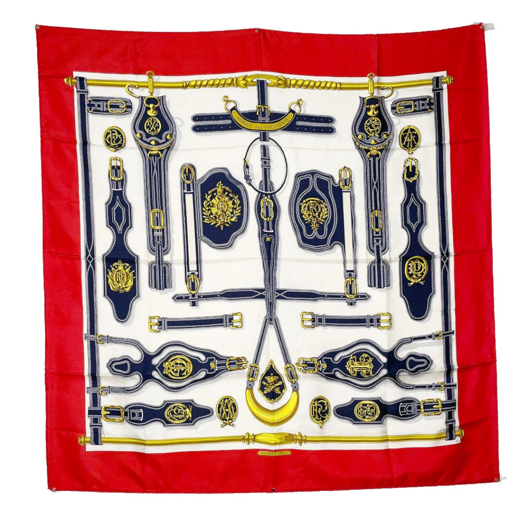 HERMES エルメス ヴィンテージスカーフ カレ90 『Harnais des