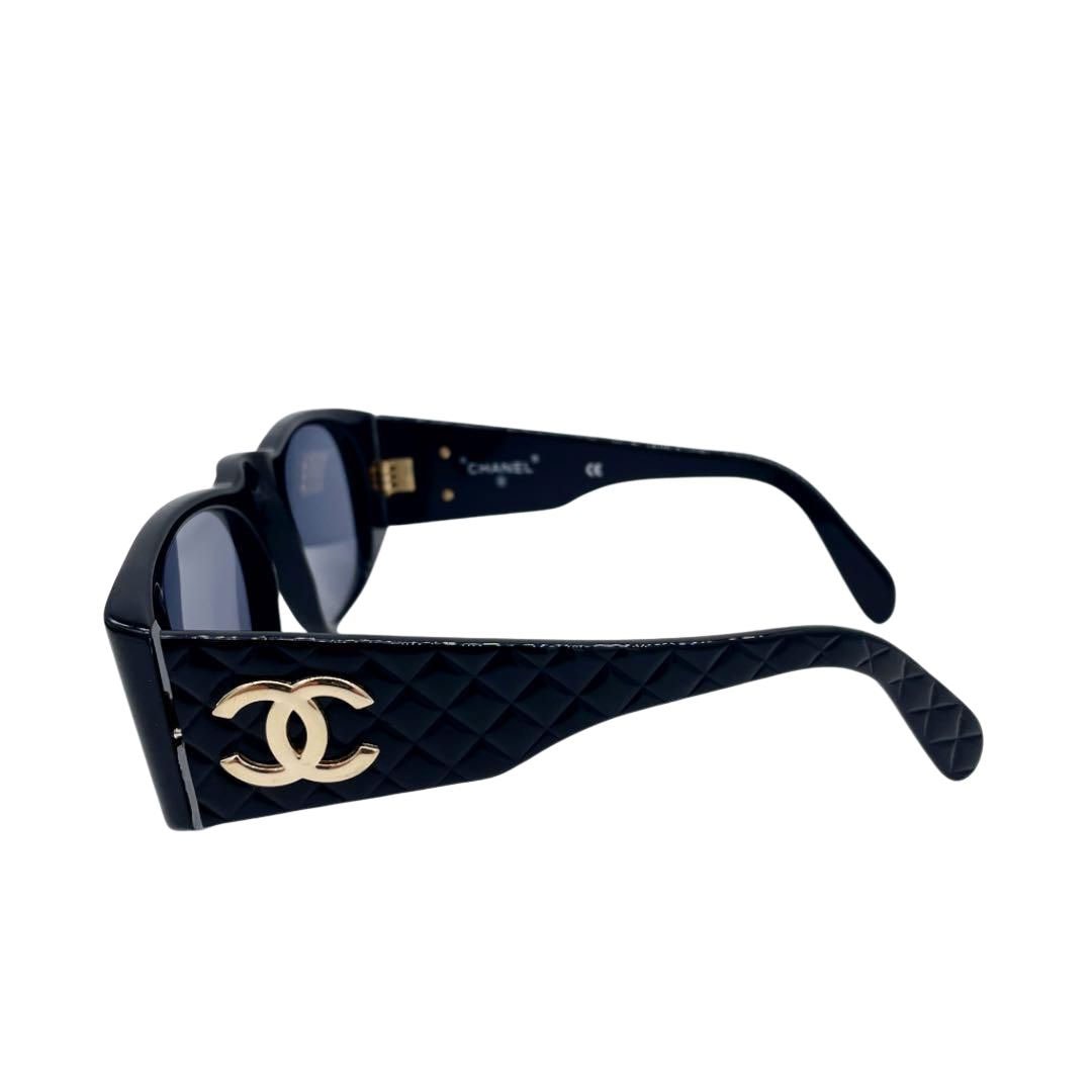 CHANEL シャネル サングラス マトラッセ ココマーク ブラック ゴールド