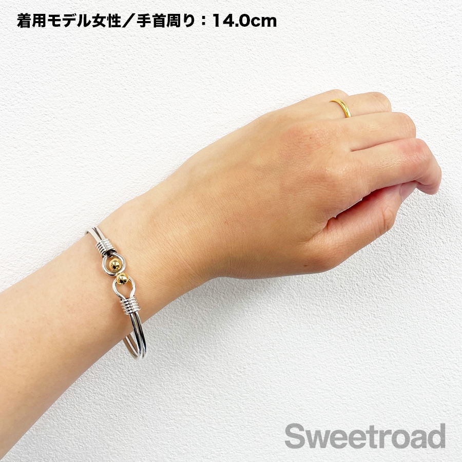 オールドティファニー TIFFANY&CO ダブルフック&アイ バングル コンビ