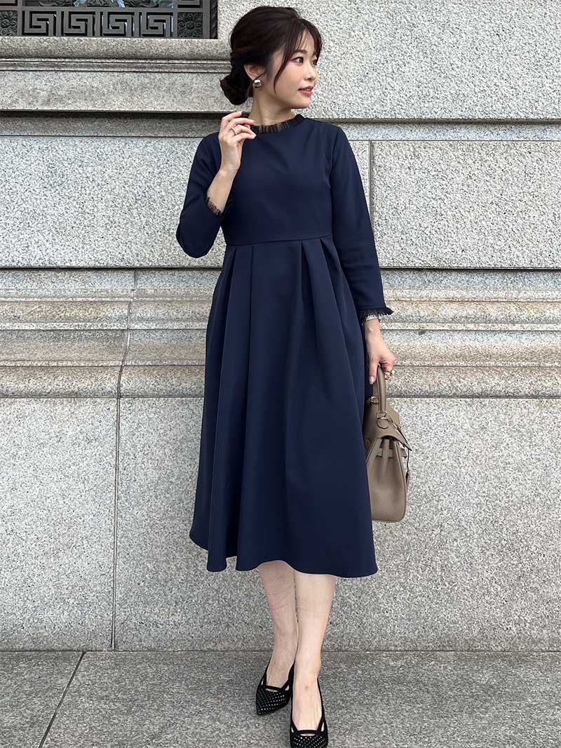 チュールタックワンピース｜小柄女性のセレモニー服Grand Series