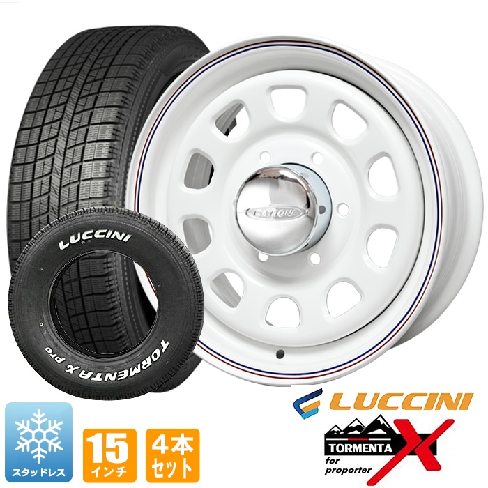 200系ハイエース スタッドレス タイヤ 4本セット デイトナ 15インチ