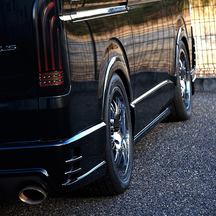 200系ハイエース オーバーフェンダー ver,2 マットブラック 未塗装 1台