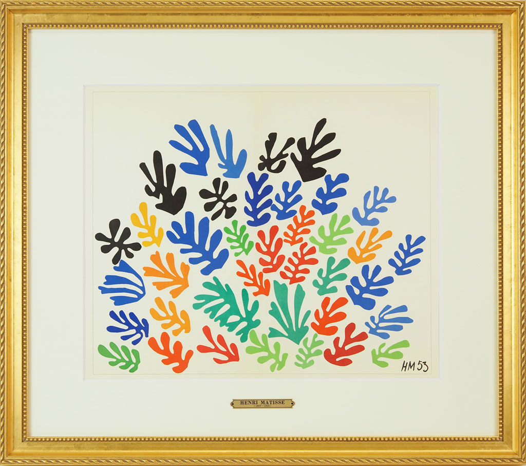 みかんさま専用 アンリ・マティス「花束」ヴェルヴ誌より 1958年