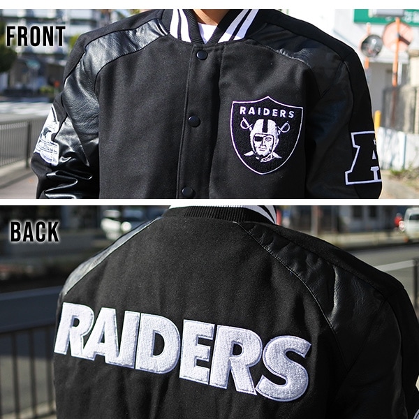レイダース スタジャン メンズ ブラック ボンバージャケット ブルゾン
