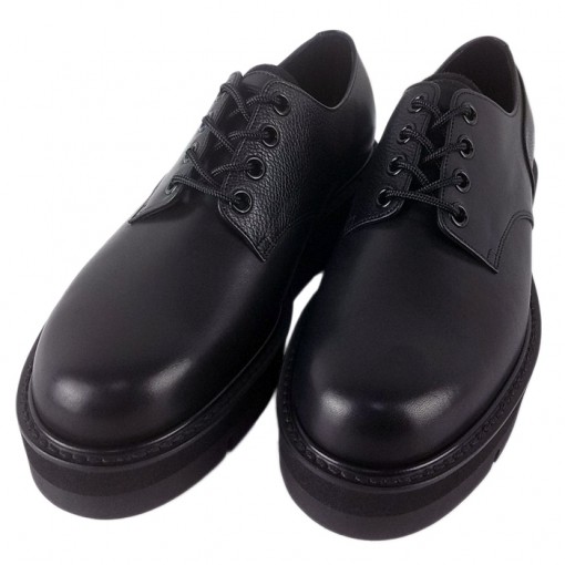 foot the coacher フットザコーチャー プレーントゥシューズ ブラック