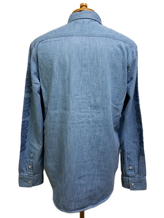 70%OFF】roar ロアー デニムシャツ ブルー 6.5oz SLUB DENIM BASIC