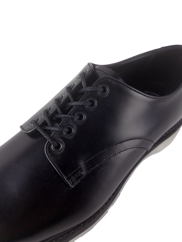 foot the coacher フットザコーチャー プレーントゥシューズ ブラック