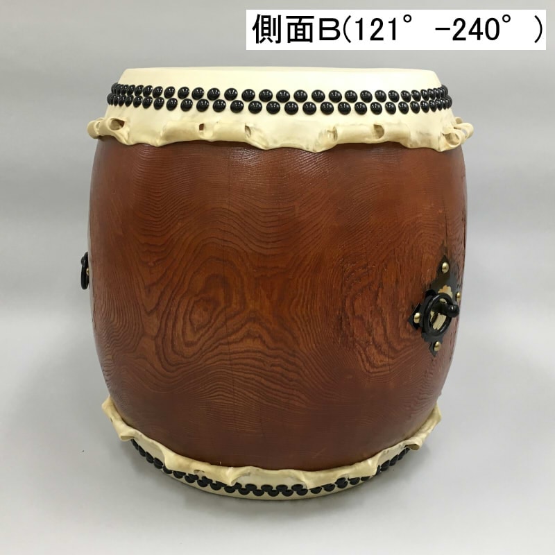 担ぎ太鼓 1.2尺締太鼓 和太鼓 天然皮革 ストラップ付き中古品⑤ 和太鼓