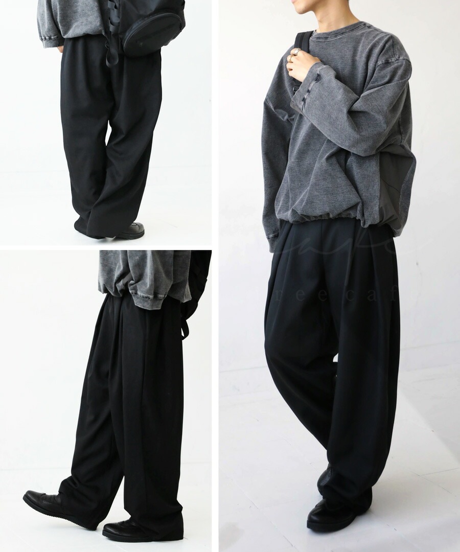 タック入り バルーンワイドパンツ メンズ パンツ 送料無料・メール便