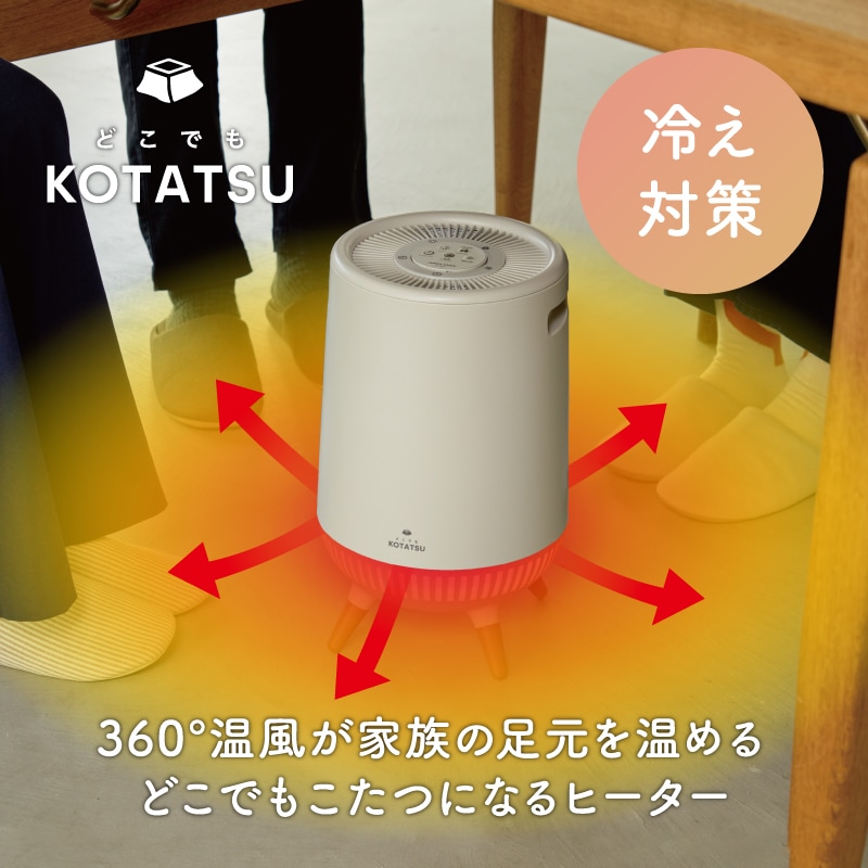 360°セラミックヒーター どこでもこたつ ADK-365R | ヒーター